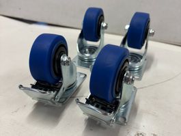 4 x Case Lenkrollen / Blue Wheels (X784)