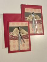 2er SET, Weihnachtskarten mit Engelsflügel