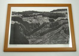 Martin THÖNEN - Landschaft im Emmental - Grosser Holzschnitt