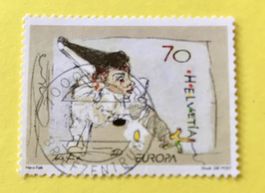 Nr.1051 Pierrot spielt mit dem Faden GESTEMPELT 2002   
