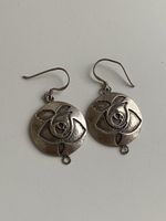 Vintage Silber 925 Rosen ohrringe
