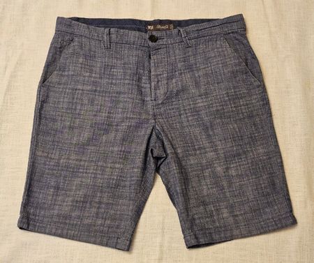 Herren Shorts Denim Co. W34 Blau Meliert Sommer Freizeit