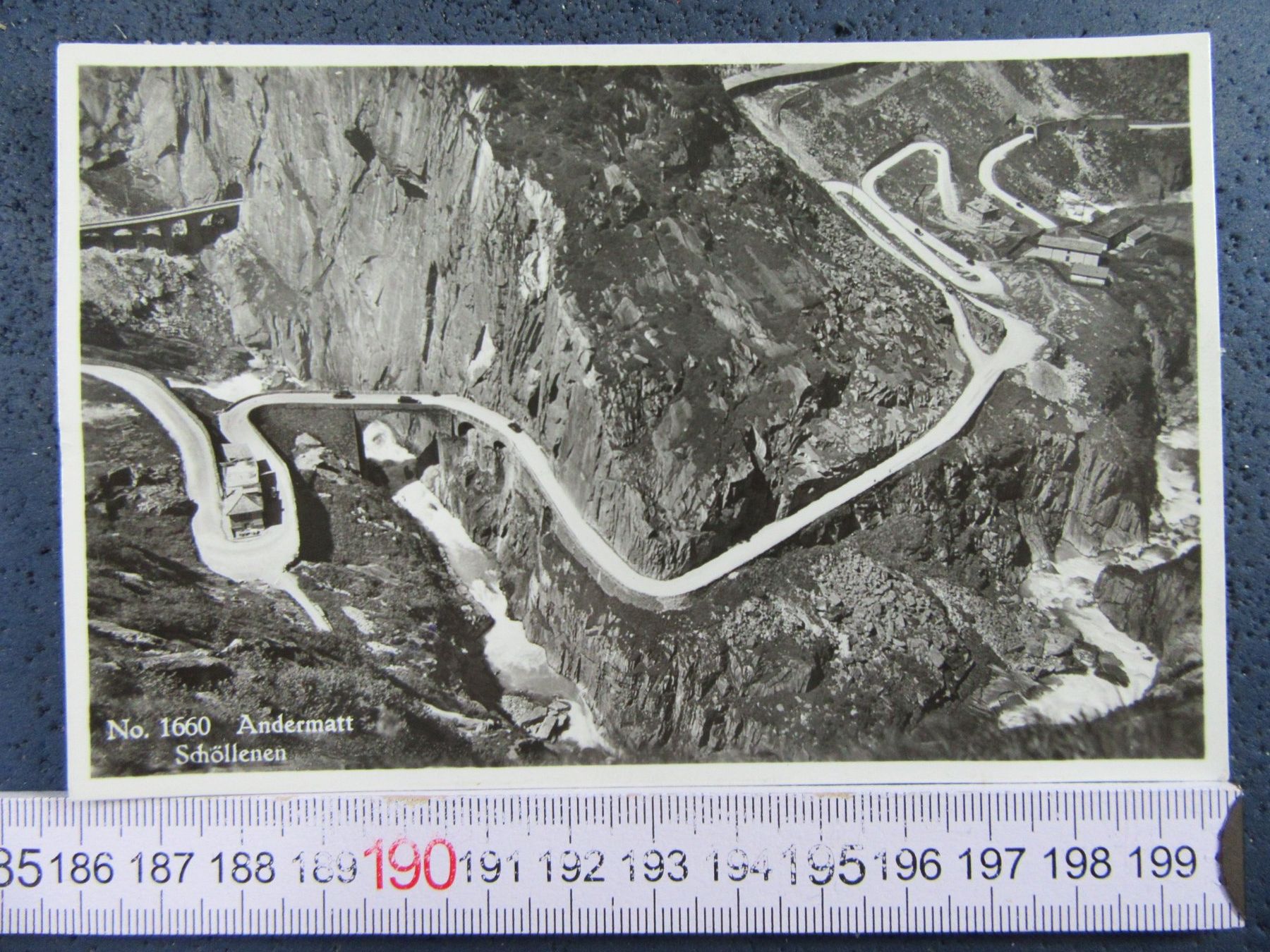 Ansichtskarten: SCHÖLLENEN 1938 BEI ANDERMATT URI AK LUFTBILD – Gebraucht aus Ettingen von Hausi4711
