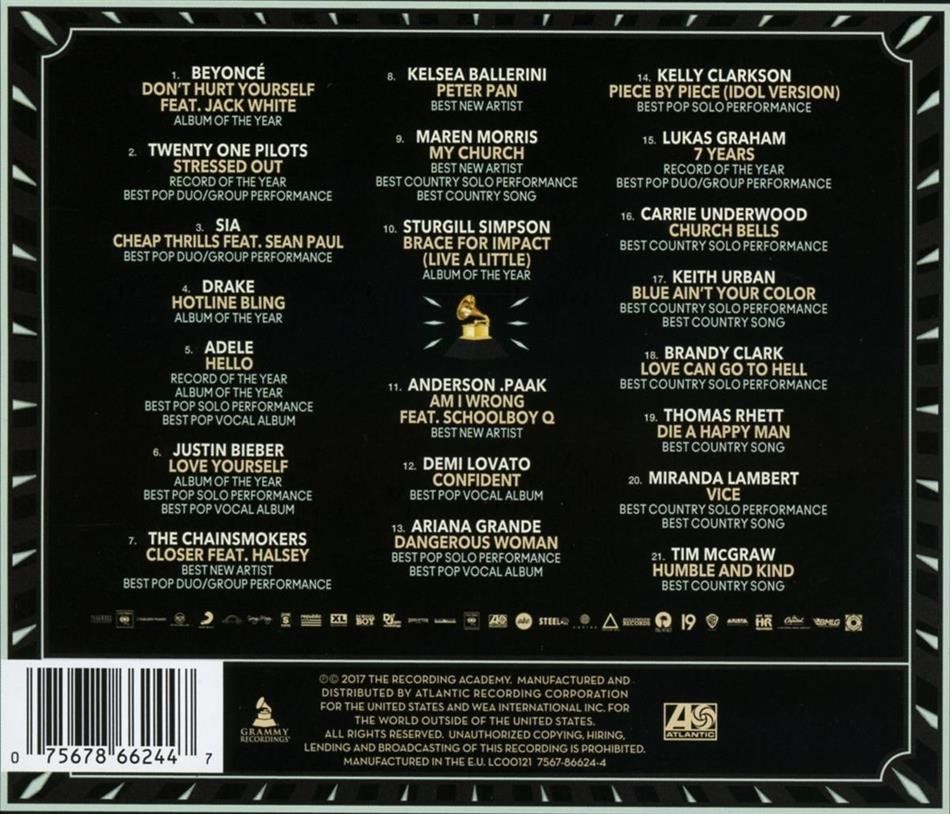 CD: Grammy Nominees 2017 - Versch. Interpreten – Nuovo (secondo la descrizione) da Baden venduto da lattemiele 1