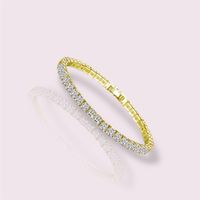 klassische funkelnde Tennisarmband 18karat vergoldet