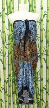 Mandala Sarong Lunghi Pareo, Viskose Tuch, Kleid Deko