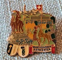 L908 - Pin Quartierverein Rotmonten Steinbock Pferd Schweiz