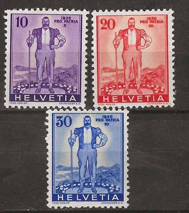 Tutti i francobolli: PP136 - Pro Patria 1936 ** – Usato da Trélex venduto da Phil_Albert