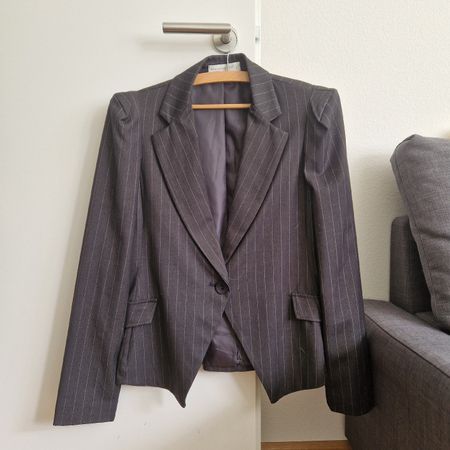 Blazer Rinascimento Gr. L grau schwarz Schulterpolster