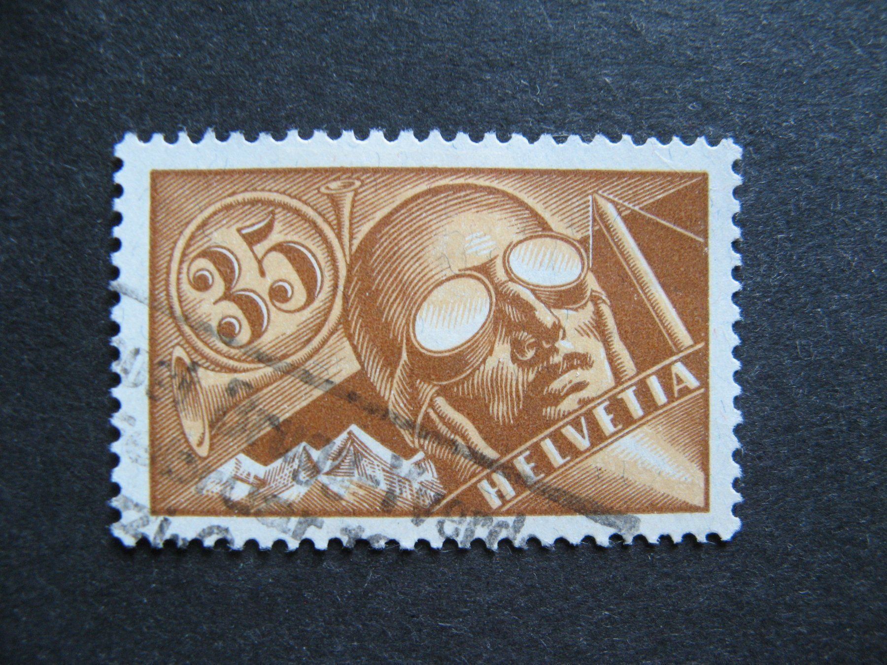 Tutti i francobolli: Flugpost F6 mit Balkenstempel – Usato da Frauenfeld venduto da Interessent1