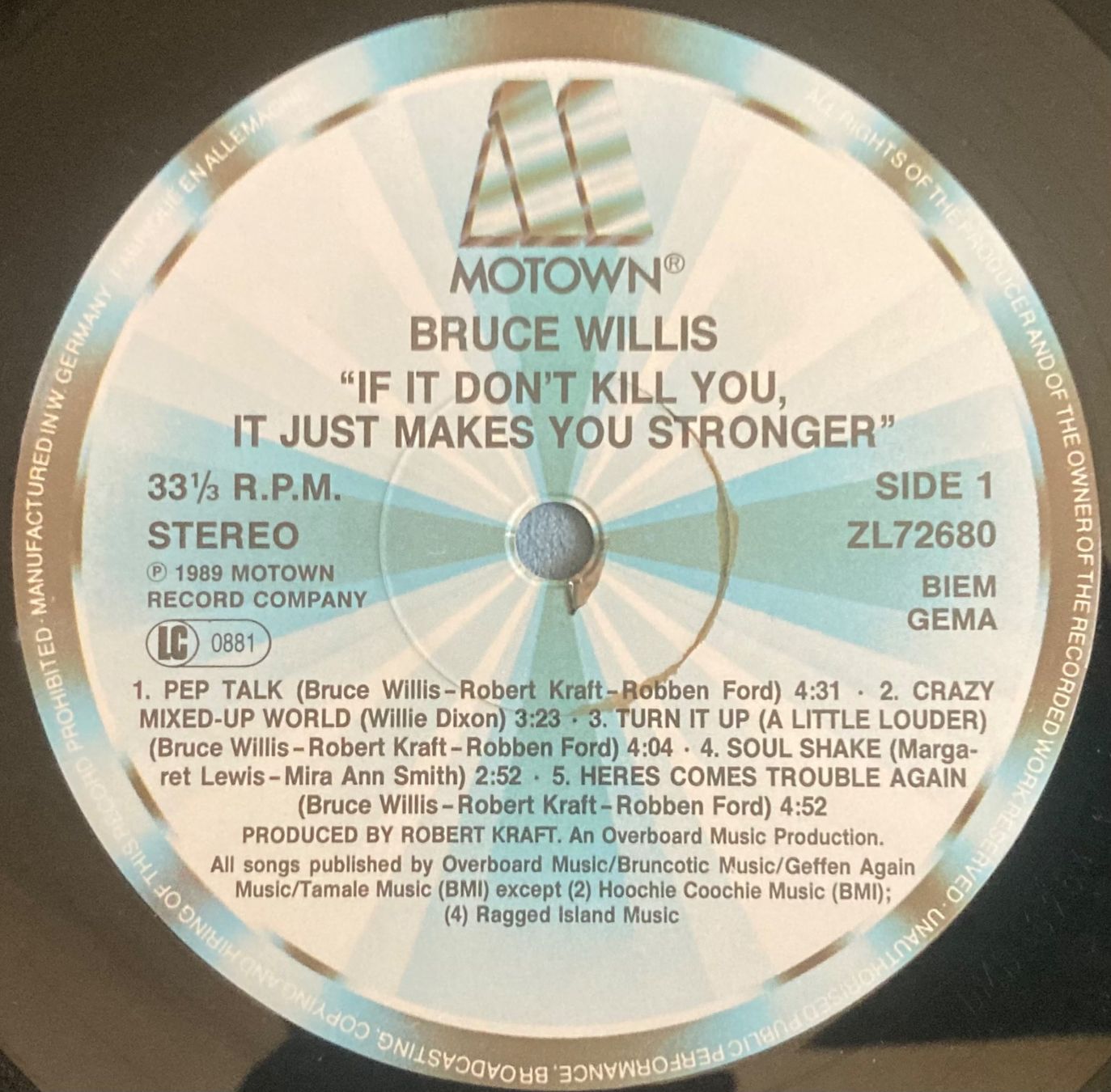 Dischi in vinile: BRUCE WILLIS - IF IT DON'T KILL YOU , IT JUST MAKES YOU STRO – Usato da Poliez-Pittet venduto da Newtown-Records 3