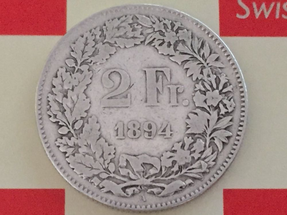 Tutti le monete: 2 Franken 1894A,-ss,  nur 0,7 Mio – Usato da Elsau venduto da herbybay