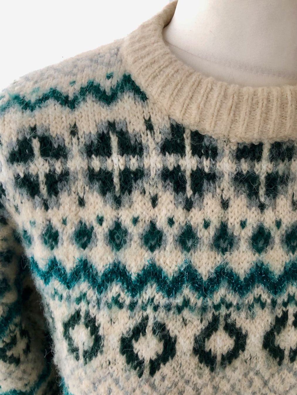 Oysho Maglioni & Felpe: Oysho Norwegerpulli, Pullover, Pulli, warm, S 36, beige grün – Usato da Zürich venduto da DepotCharity 1