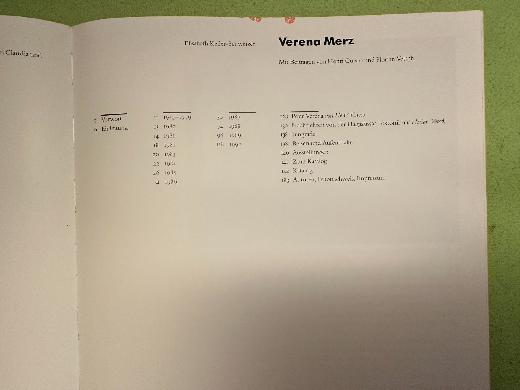Libri: Elisabeth Keller-Schweizer: Verena Merz. – Usato da Zürich venduto da allp 2