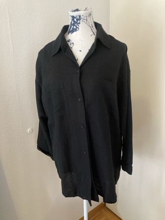 H&M Hemd schwarz Grösse    M Leinen-Viskose Mix guter Zustan