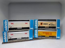 Märklin SBB Güterwagen Eichhof Bier + Bell  HO AC (4 Stück)