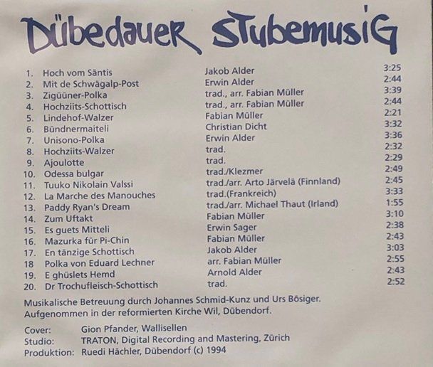 CD: Dübedauer Stubemusig – Usato da Grüningen venduto da azulmarron 1