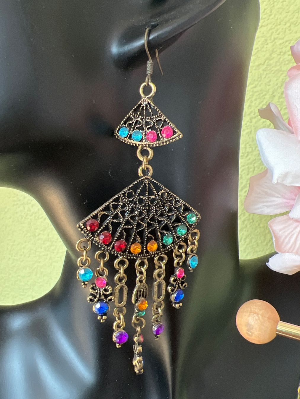 Orecchini pendenti & Orecchini a lobo: Schöne bunte Ohrringe – Usato da Seon venduto da Sunny-Schmuck78 1
