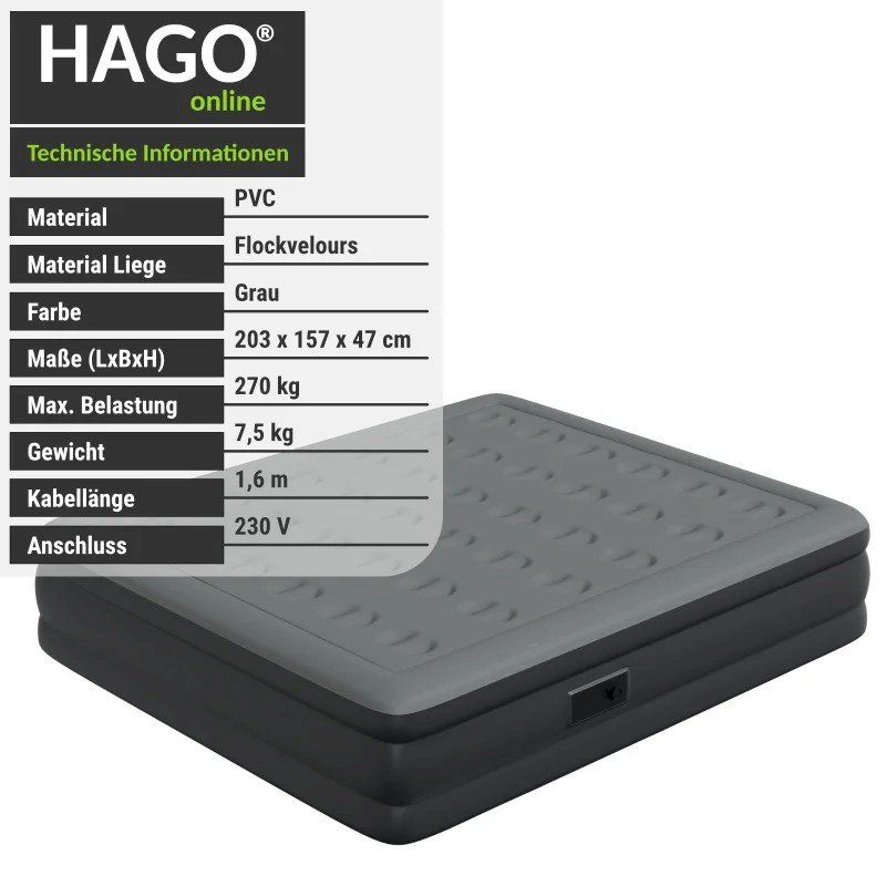 Tappetini fitness: HAGO Premium Luftbett 200x160cm – Nuovo e nell'imballaggio originale da Bottighofen venduto da zaap 2