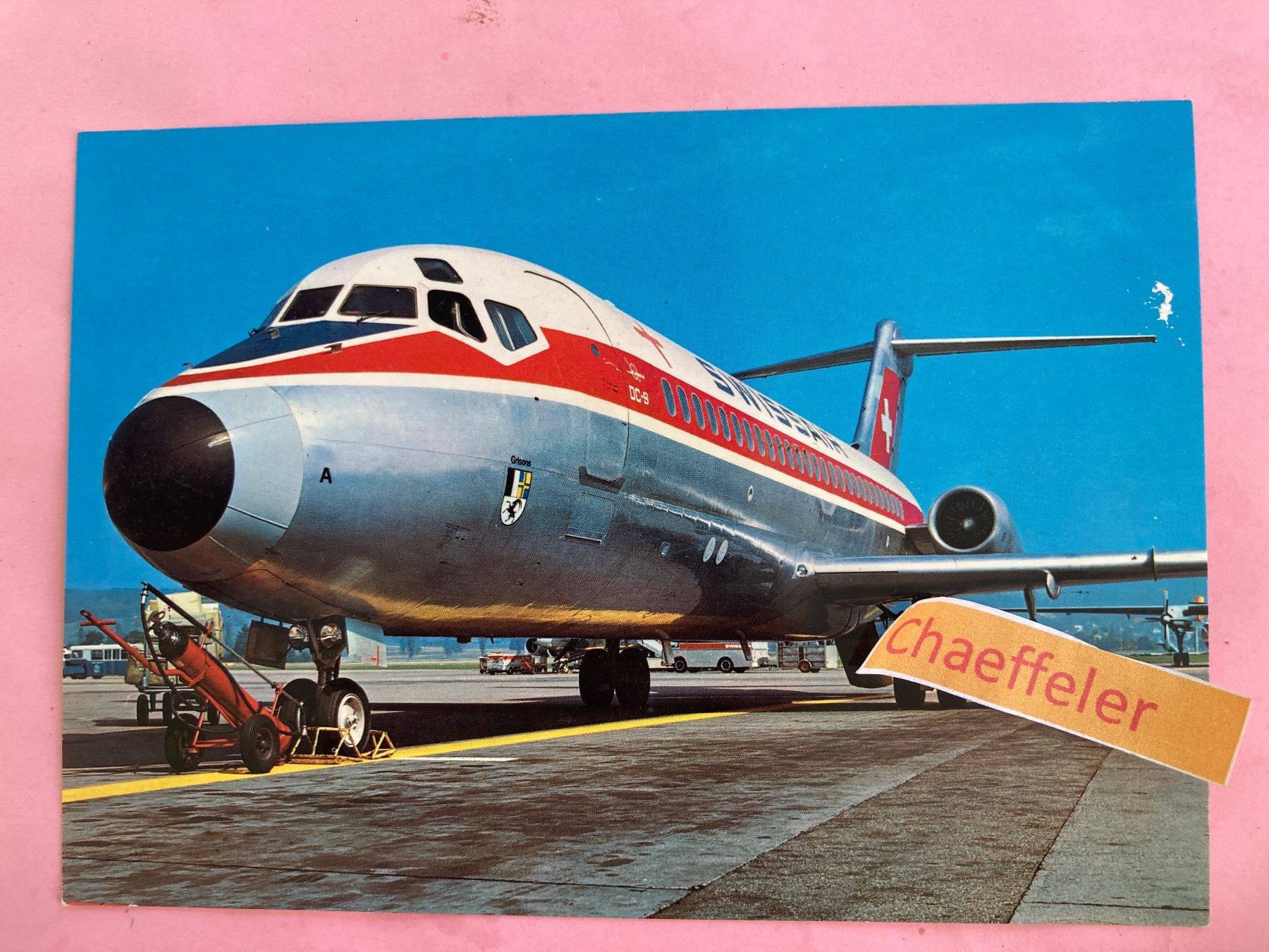 Cartoline postali: Zürich-Kloten: 348 DOUGLAS DC-9 – Difettoso da Zürich venduto da Chaeffeler