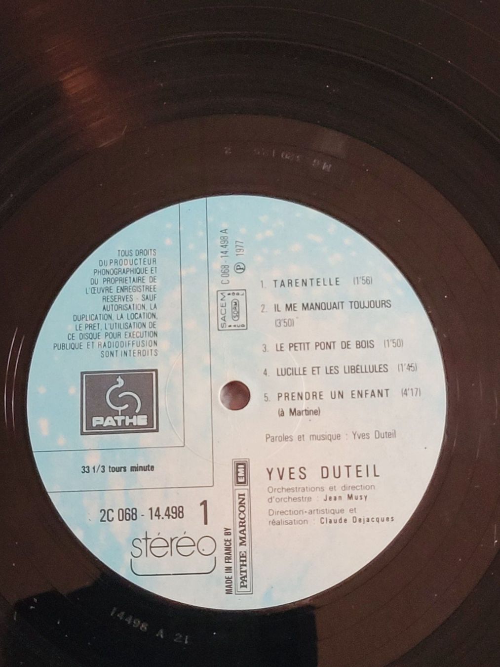 Dischi in vinile: LP YVES DUTEL - 1977 – Usato da La Chaux-de-Fonds venduto da reu_kx5l 3