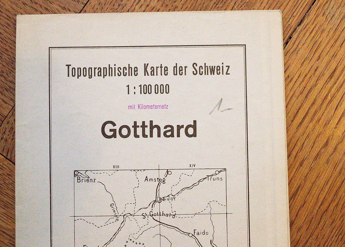 Cartine & Atlanti: Topographische Karte, Gotthard 1947 – Usato da Bern venduto da Maccalvin 2