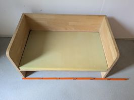 Baby Beistellbett für tiefes Bett vom Schreiner