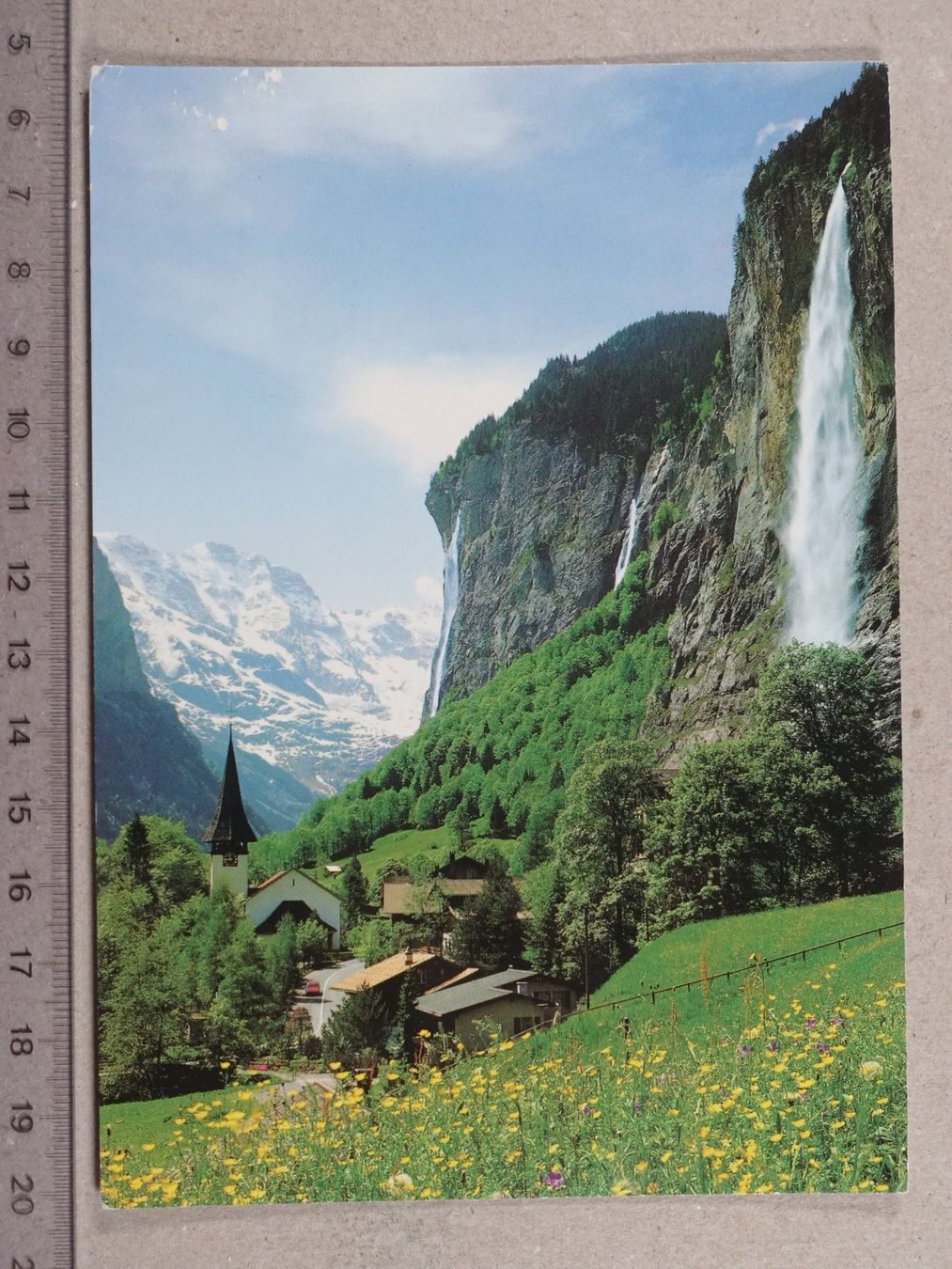 Cartoline postali: Lauterbrunnen, Staubbachfall, 1990 – Usato da Lenzburg venduto da fh1