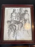 Original Kohlezeichnung von Walter Roggenkamp 