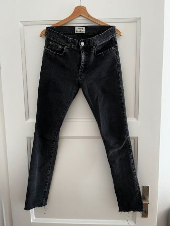 ACNE STUDIOS THIN USED NOIR DENIM