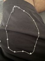 Collana argento con zirconi a castone stato usato