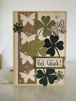 Handgemachte Karte ‘Viel Glück’ 🍀