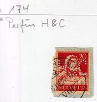Rollenmarke 174 RM, Perfin H30