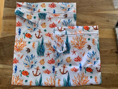Set 2x Wetbag / Nasstasche / Beutel  Meeres Motive