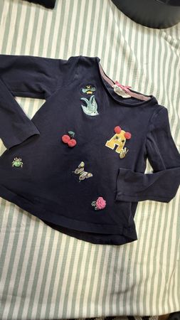 H&M Mädchen Shirt, Gr. 110/116, Langarm, Applikationen