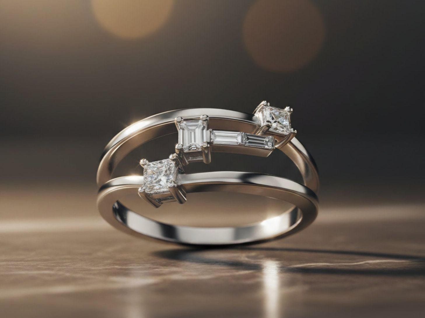 Ringe: Moderer Trilogie Design Silberring (925) - NEU – Neu und originalverpackt aus Uetikon am See von Coralreef 2