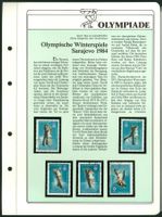 1984_Gedenkblatt "Olympische Winterspiele Sarajevo" mit