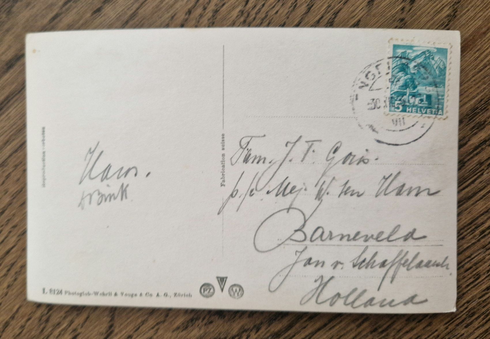 Cartoline postali: Engelberg und Hahnen 1936 – Usato da Ebikon venduto da Donar50 1
