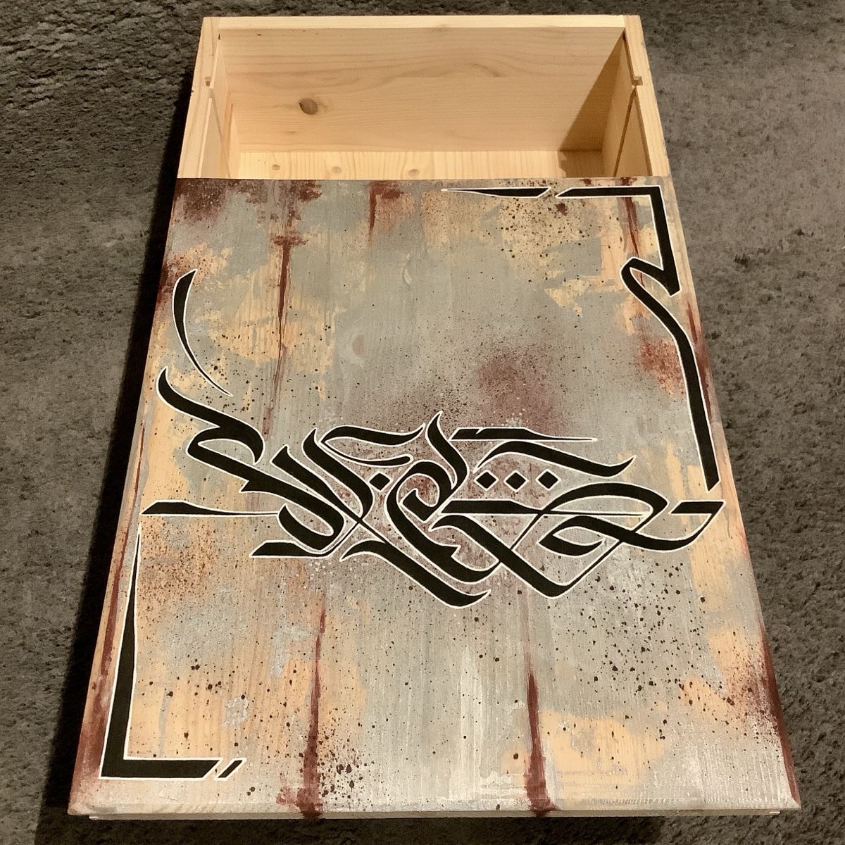 Dipinti: Holzkiste Kalligraphie / Graffiti handmade by estone – Nuovo (secondo la descrizione) da zürich venduto da NickLos_26 2