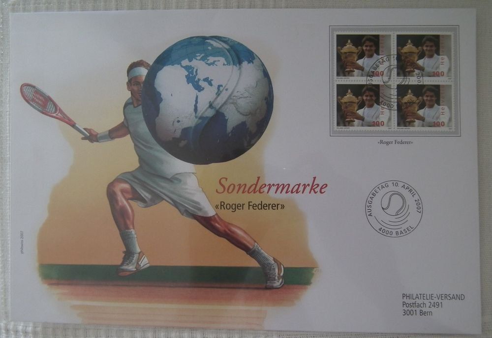 Tous les timbres: FDC mit 2 Abarten, Manschettenknopf, Retouche im 4-Block Lp – Neuf (Voir description) à Baden par Eggi 3