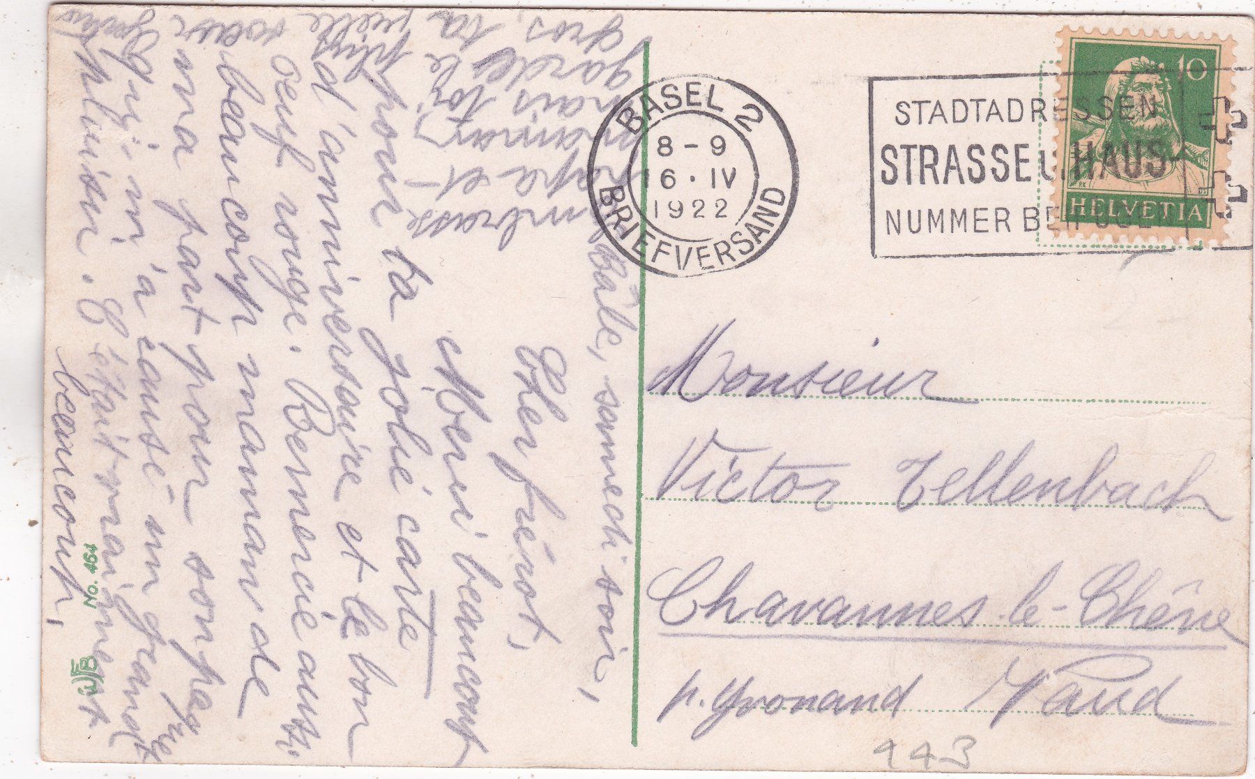 Cartoline postali: Basel Zoo Rehgehege 1922 – Usato da Herisau venduto da Lisegrat2008 1