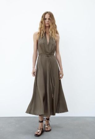 Elegantes Zara-Leinenkleid