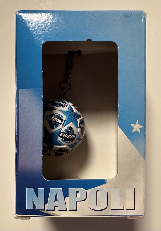 Porte-clés Officiel SSC Napoli - Logo Club Bleu Clair - Cadeau