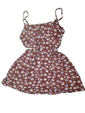 Braunes Babydoll-Top mit Blumenmuster