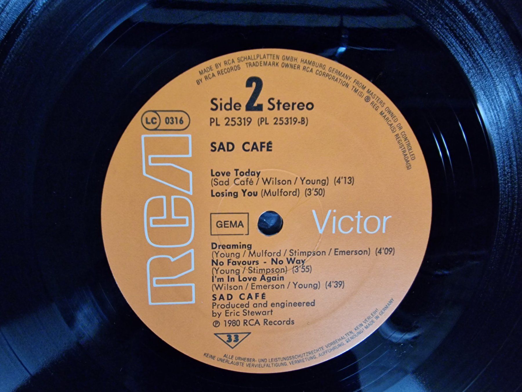 Dischi in vinile: Sad Café LP – Sad Café – Usato da Root venduto da atelier22 2