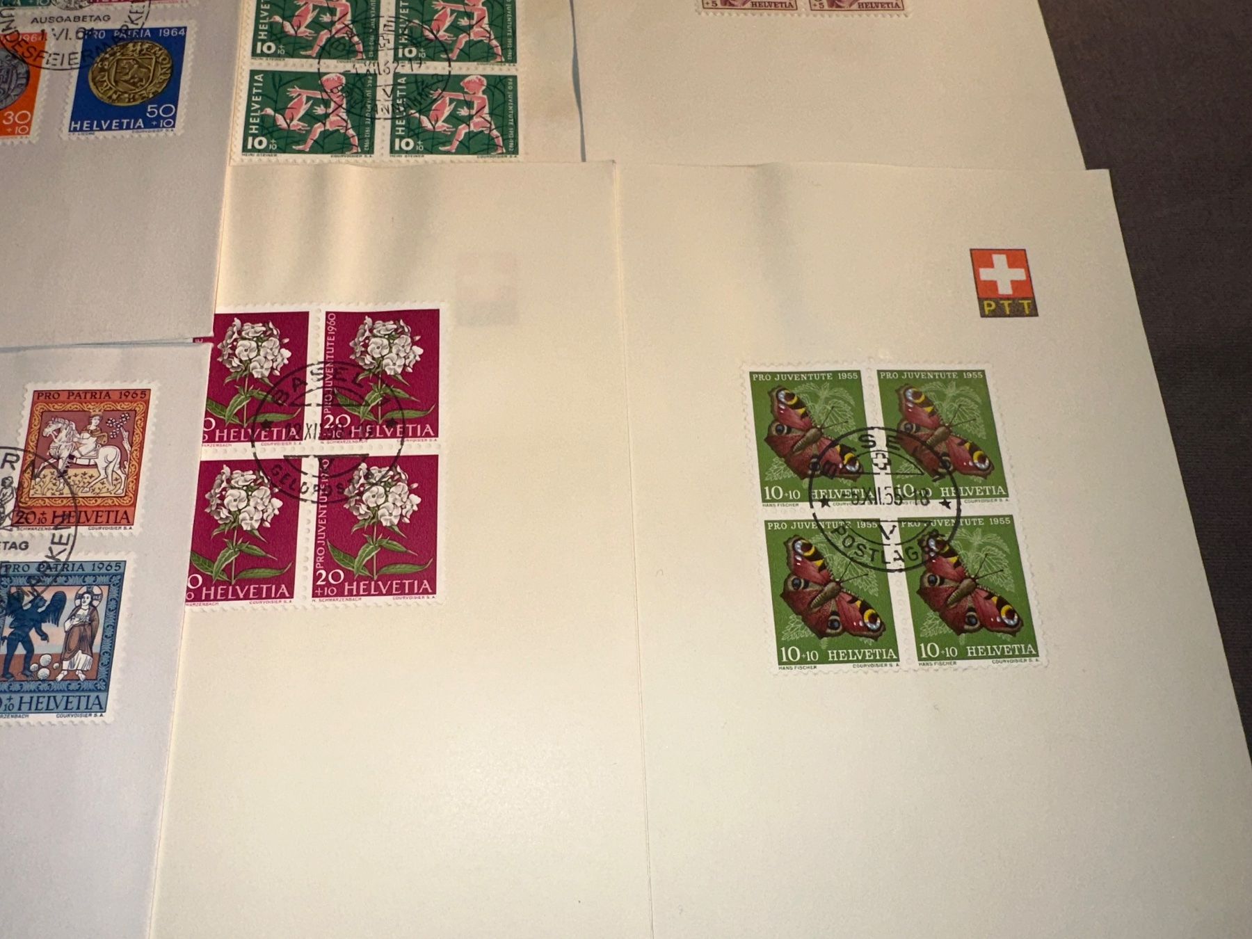 Tutti i francobolli: Pro Juventute 1955 usw. PTT FDC – Usato da Stettfurt venduto da 2442 4