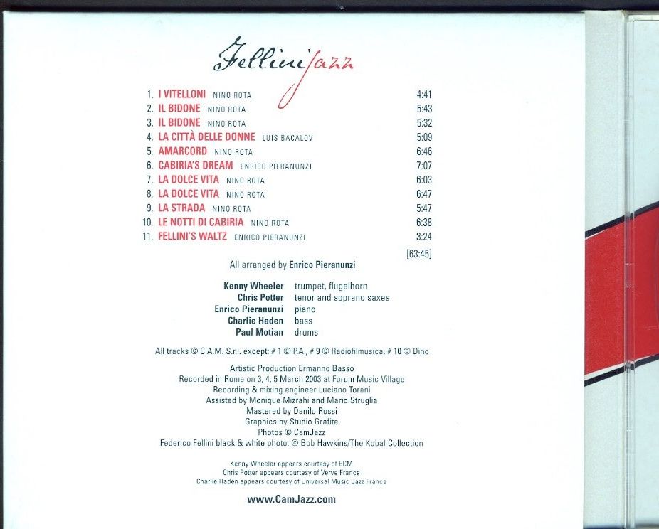 CDs: Fellini Jazz - Enrico Pieranunzi – D'occasion à Delémont par MaxPlan 2