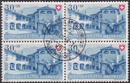 1948, PP B41 im Viererblock aus FRAUMÜNSTER ZH, Kat: 100.-