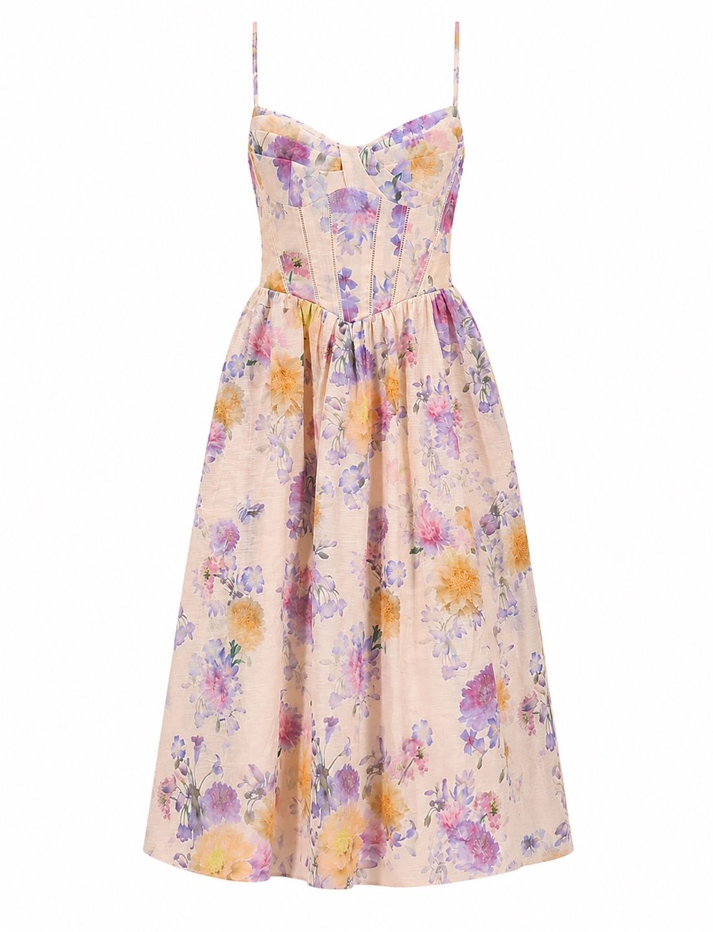 Vestiti: Floral Linen Blend Midi Dress – Nuovo (secondo la descrizione) da St.Josefen venduto da lop_lh8d 1