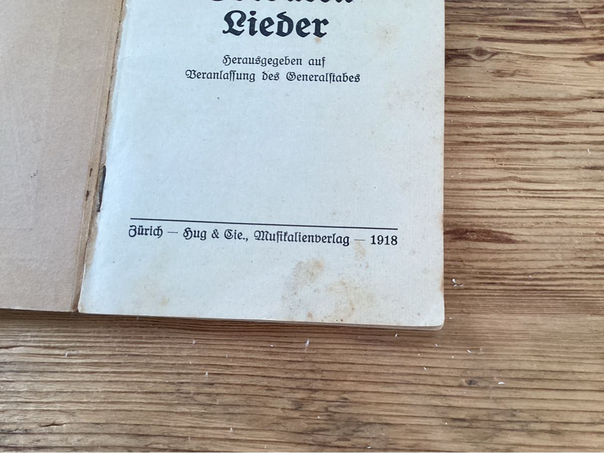 Bücher: Liederheft/Liederbuch Soldaten Lieder, 1918 – Gebraucht aus Wassen UR von SABDOM 4